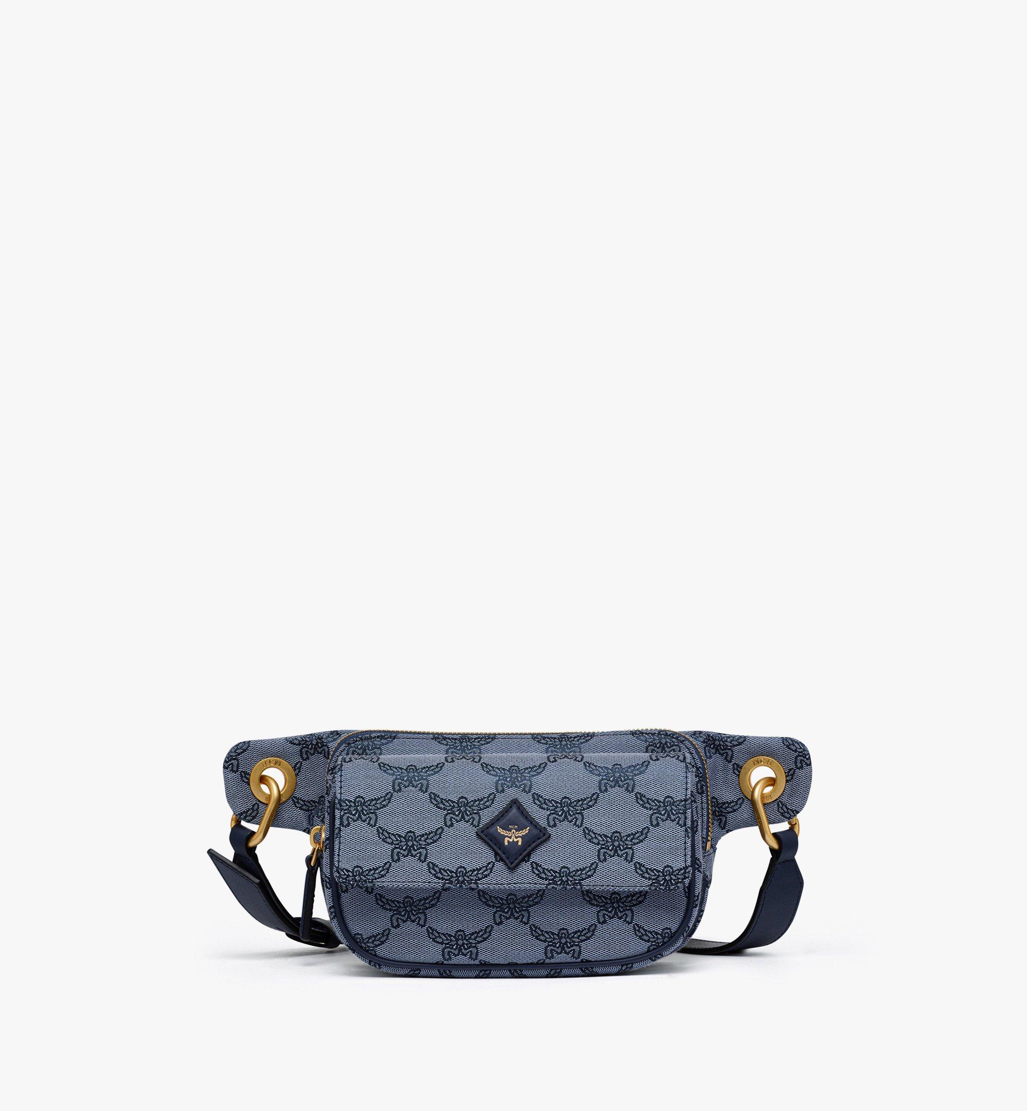 Mcm blue deals fanny pack